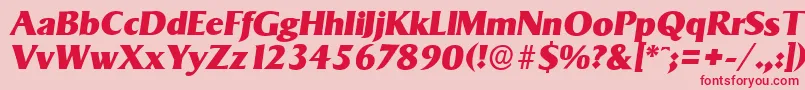 SigvarserialHeavyItalic Font – Red Fonts on Pink Background