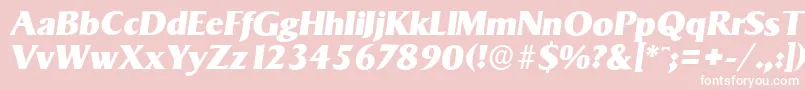 SigvarserialHeavyItalic Font – White Fonts on Pink Background