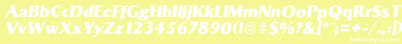 SigvarserialHeavyItalic Font – White Fonts on Yellow Background