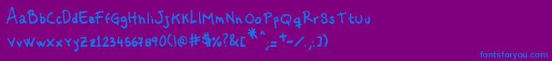 Шрифт VastorgaBold – синие шрифты на фиолетовом фоне