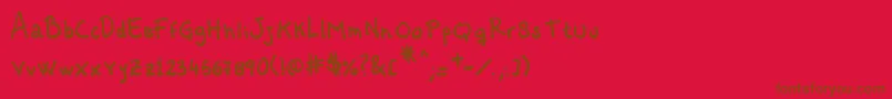 Шрифт VastorgaBold – коричневые шрифты на красном фоне