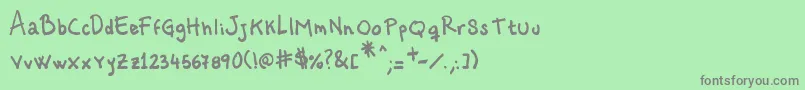 VastorgaBold-Schriftart – Graue Schriften auf grünem Hintergrund