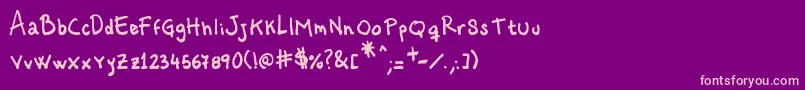 VastorgaBold Font – Pink Fonts on Purple Background