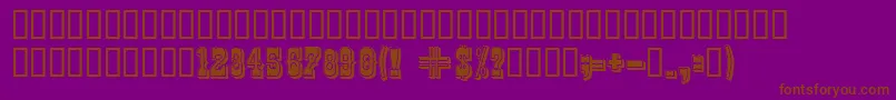 フォントChibolaShaded – 紫色の背景に茶色のフォント