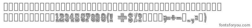 ChibolaShaded-fontti – harmaat kirjasimet valkoisella taustalla