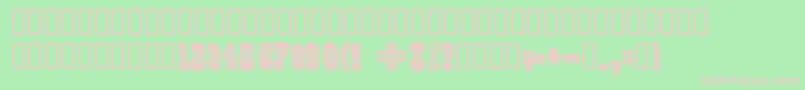 ChibolaShaded-fontti – vaaleanpunaiset fontit vihreällä taustalla