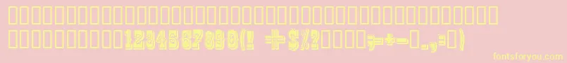 ChibolaShaded Font – Yellow Fonts on Pink Background