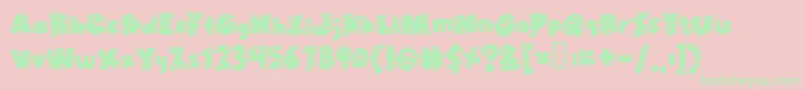 Brokentoys Font – Green Fonts on Pink Background