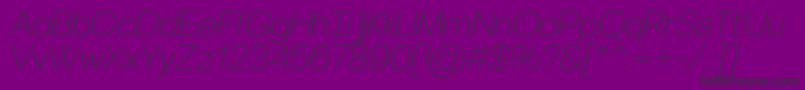 VillerayThinitalic Font – Black Fonts on Purple Background