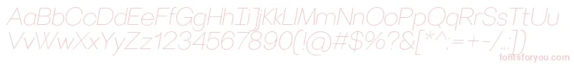 VillerayThinitalic Font – Pink Fonts on White Background