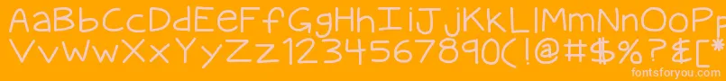 Police Kbquipster – polices roses sur fond orange