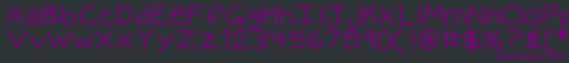 Kbquipster Font – Purple Fonts on Black Background
