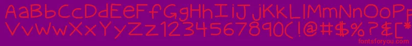 Kbquipster Font – Red Fonts on Purple Background