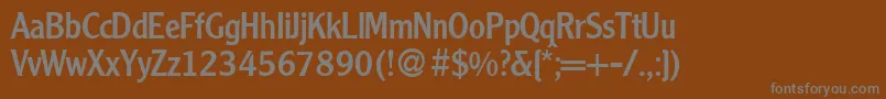 Шрифт CleardbNormal – серые шрифты на коричневом фоне