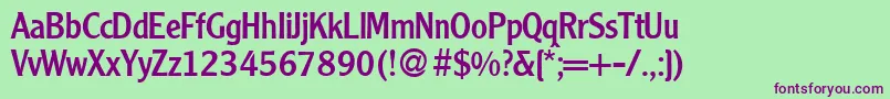 Шрифт CleardbNormal – фиолетовые шрифты на зелёном фоне