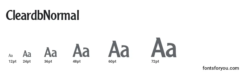 CleardbNormal Font Sizes