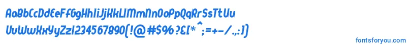 Шрифт Queerstreet – синие шрифты на белом фоне