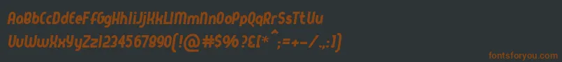 Queerstreet Font – Brown Fonts on Black Background