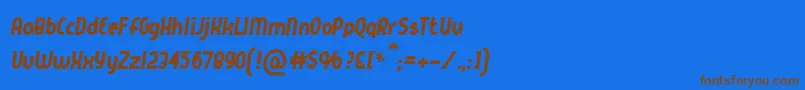 Lisätietoja Queerstreet-fontista Queerstreet-fontti – ruskeat fontit sinisellä taustalla