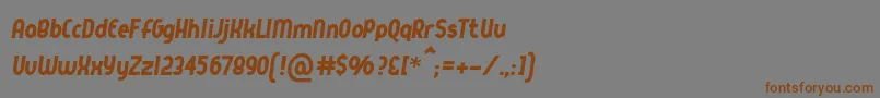 Queerstreet Font – Brown Fonts on Gray Background