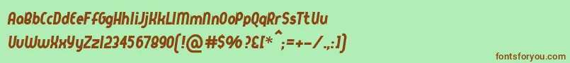 Queerstreet Font – Brown Fonts on Green Background