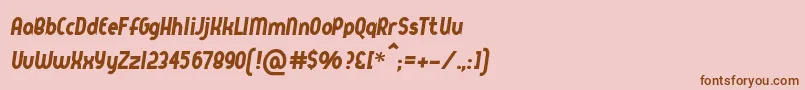 Queerstreet-fontti – ruskeat fontit vaaleanpunaisella taustalla