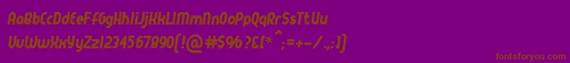 Queerstreet Font – Brown Fonts on Purple Background