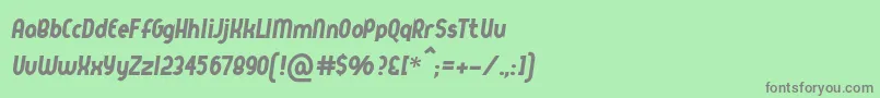 Queerstreet Font – Gray Fonts on Green Background