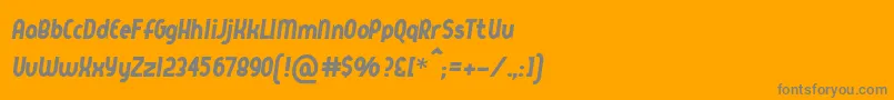 Queerstreet-fontti – harmaat kirjasimet oranssilla taustalla