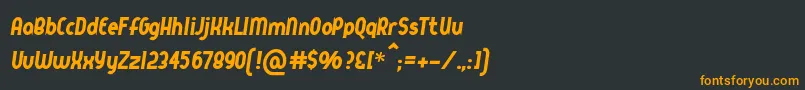 Шрифт Queerstreet – оранжевые шрифты на чёрном фоне