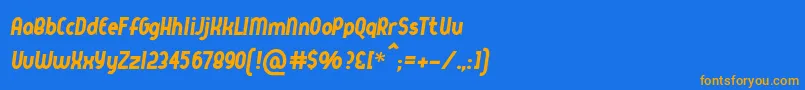Queerstreet-fontti – oranssit fontit sinisellä taustalla