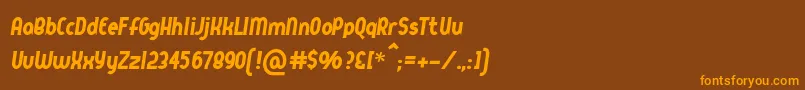 Queerstreet Font – Orange Fonts on Brown Background