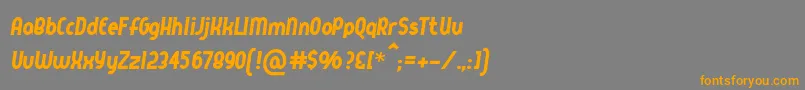 Шрифт Queerstreet – оранжевые шрифты на сером фоне