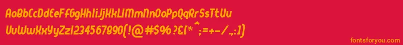 Шрифт Queerstreet – оранжевые шрифты на красном фоне