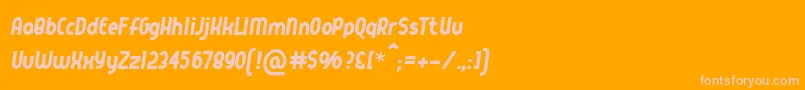 Шрифт Queerstreet – розовые шрифты на оранжевом фоне