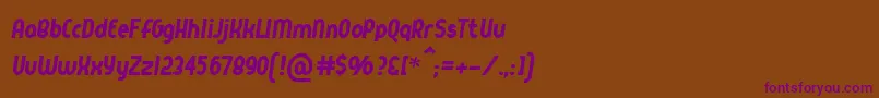 Queerstreet Font – Purple Fonts on Brown Background