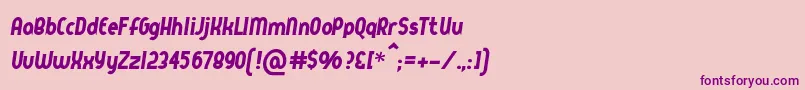 Más sobre la fuente Queerstreet fuente Queerstreet – Fuentes Moradas Sobre Fondo Rosa
