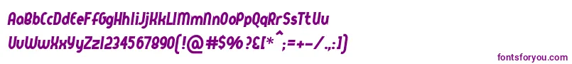 Шрифт Queerstreet – фиолетовые шрифты на белом фоне
