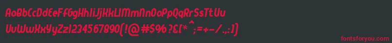 Queerstreet Font – Red Fonts on Black Background
