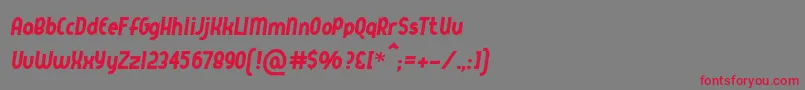 Queerstreet Font – Red Fonts on Gray Background