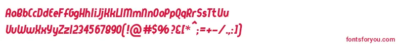 Шрифт Queerstreet – красные шрифты