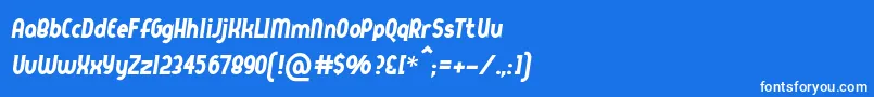 Queerstreet Font – White Fonts on Blue Background