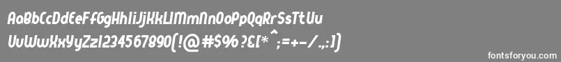 Queerstreet Font – White Fonts on Gray Background