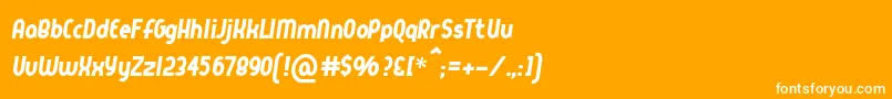 Queerstreet Font – White Fonts on Orange Background
