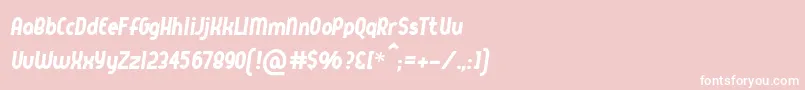 Шрифт Queerstreet – белые шрифты на розовом фоне