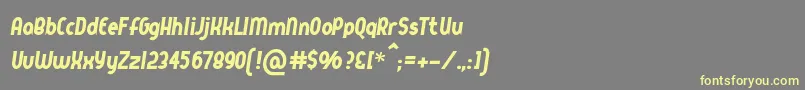 Queerstreet-fontti – keltaiset fontit harmaalla taustalla