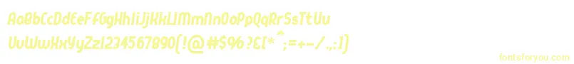 Шрифт Queerstreet – жёлтые шрифты на белом фоне