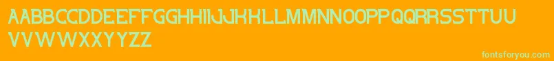 Salute Font – Green Fonts on Orange Background