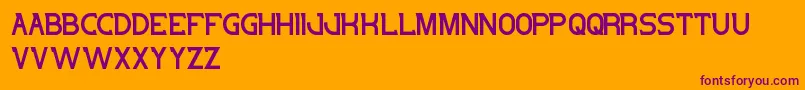 Salute Font – Purple Fonts on Orange Background