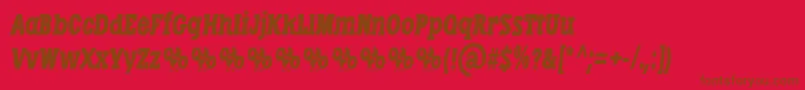 LibertatusDuasItalic Font – Brown Fonts on Red Background
